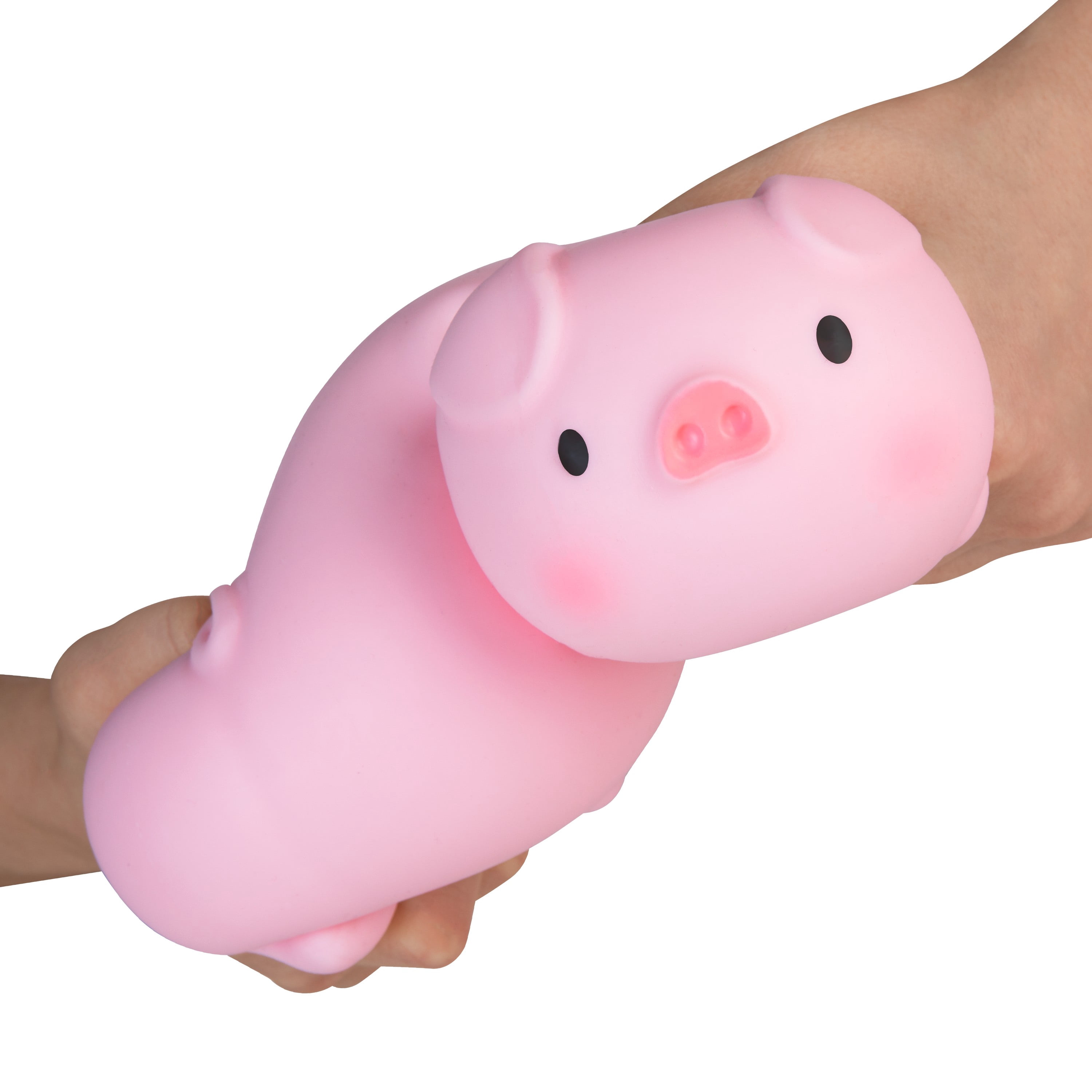ORB Easy Sqweezy Snugglies Jumbo Squishy Pig - Stretch, Squeeze, Snuggle This Big, Fun, Slow Rising and Extra Soft Toy Pet Pig for Stress Relief - Stretchy and Squishy Fidget Toy for Kids and Adults
