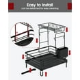 thumbnail image 3 of Sakugi Dish Drying Rack, X-Large Stainless Steel Dish Rack for Kitchen Counter, 2-Tier Kitchen Storage, Black, 3 of 7