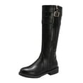 thumbnail image 1 of jovati Women Mid Heel Shoes Zip Fringe Belt Buckle Knee High Retro Cowboy Rider Boots, 1 of 9