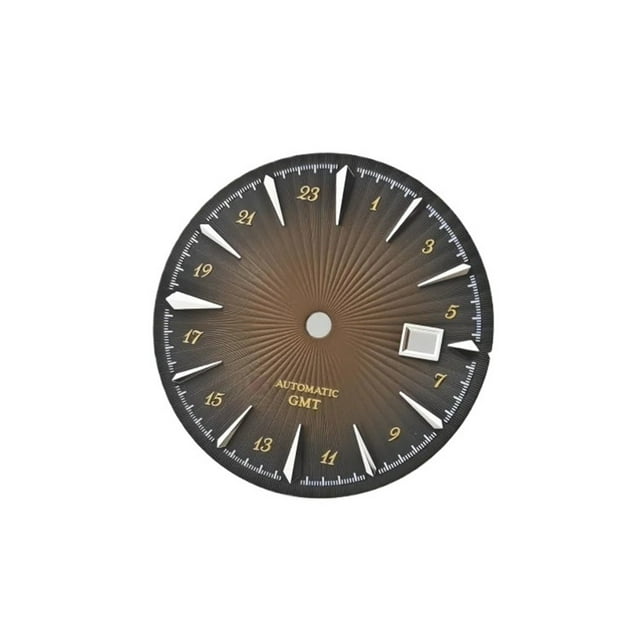 WANGQ NH34 GMT Watch Dial and Watch Hands 35mm Dial Apply to Cocktail Men's Watch Case Modification Accessories for NH34 Movement