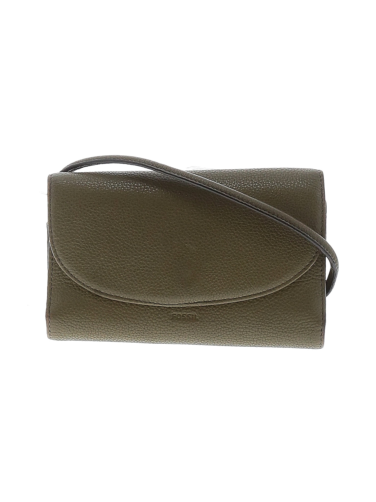 Fossil green leather purse hotsell