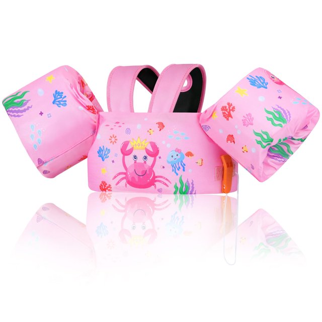 Chaleco Flotador para Brazo de Natación MoKo para Niños 9-23 kg Cangrejo Rosa