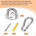 thumbnail image 4 of Unique Bargains Ceiling Hooks 304 Stainless Steel 50mm Round Plate U Shape Hooks 2Pack, 4 of 5