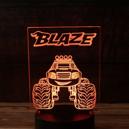 

3D Blaze Acrylic for LED Lamp Base Makes a perfect Nightlight for Kids or Unique Gift for any age. (Acrylic Only. Base Not Included)
