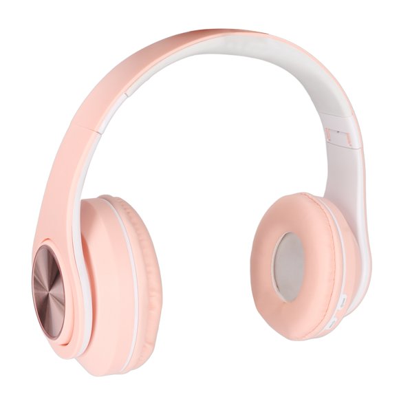M Buder Audífonos Inalámbricos Diadema Bluetooth 5.0 B39 Plegable con Luces RGB Respirables Cancelación de Ruido para Teléfono Laptop Tablet Color Rosa (40 mm / 1.57 in)