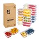 thumbnail image 1 of Contenedores para Alimentos MACTANO 9 oz 40 Juegos con Compartimento Doble, 1 of 7