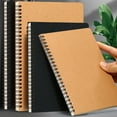 thumbnail image 5 of Softcover Spiral Notebooks Blank Journals, Spiral Notebooks A5 Lined, College Ruled Journals Bulk Thick Paper for Work, Study, Notes Taking, Gifts 120 Pages/60 Sheets Kraft (Brown/4 Pcs), 5 of 5