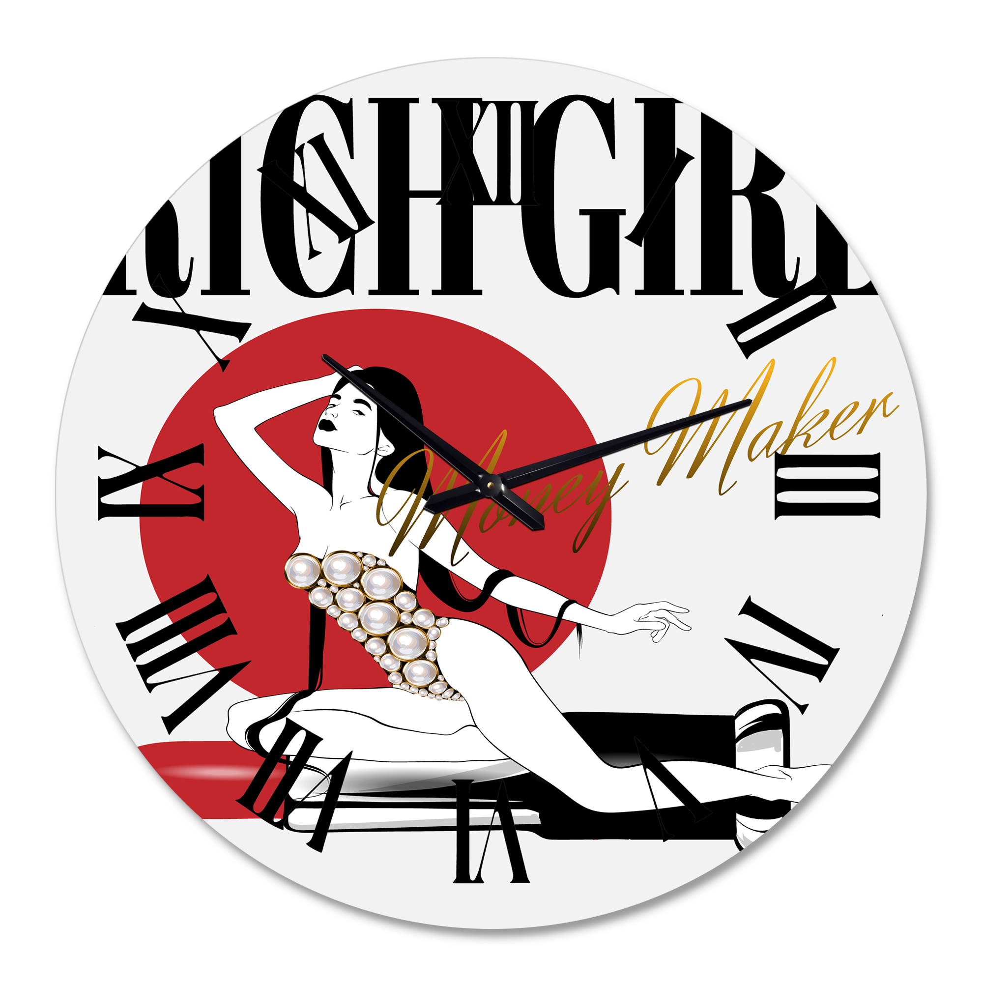 Designart 1 in Vintage Wall Clock