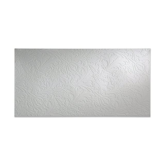 FASÄDE Easy Installation Nettle Gloss White Wall Panel (4' x 8' Panel)