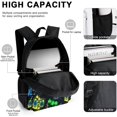 thumbnail image 4 of Backpack Adult Rucksack Daypack Bookbag With Lunch Bag And Pencil Case Combination（Compatible With Video Game Weapon Gamer pattern）, 4 of 6