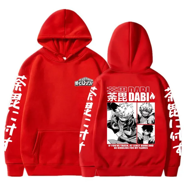 Sudadera con capucha de Anime My Hero Academia MHA, Sudadera con iconos de Manga Dabi, ropa de regalo de Boku No Hero Academia, Sudadera Felpa Moletom