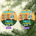 thumbnail image 2 of Back to School Manx Goodbye Kindergarten Hello 1st Grade Ceramic Round Ornament Cat Lover Kitten Owner Gifts Home Tree Decor - 02011, 2 of 5