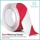 thumbnail image 1 of Cinta antideslizante, tiras antideslizantes con cinta adhesiva antideslizante para escaleras, escalones, pisos, cinta antideslizante fuerte, autoadhesiva, negra (5 cm x 10 m, rojo y blanco), un pie, 1 of 5