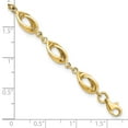 thumbnail image 3 of 14k Yellow Gold Bracelet Links 8 mm 7.5 in Polished Fancy Link, 3 of 4