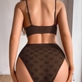 thumbnail image 4 of Bras for Women,Wirefree Push Up Sport Bra and Seamless Thong Panty Set for Women Athletic Comfort Support,Sports Bras for Women,Brown,XS, 4 of 4