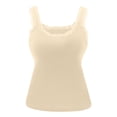 thumbnail image 2 of VV AVEORS Tank Tops With Built In Bras For Women Lace Trim Spaghetti Strap Camisole Trendy Casual Padded Sleeveless Ribbed Shirts Y2K Complexion M, 2 of 5