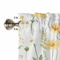 thumbnail image 6 of Yellow Daisy Floral Valances for Windows Farmhouse Kitchen Curtains Valances Rod Pocket Valance Curtains for Kitchen Windows Spring Rustic Botanical Flowers Window Valances for Bathroom 42"x12", 6 of 6