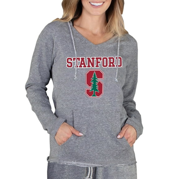 Women's Concepts Sport Gray Stanford Cardinal Mainstream Lightweight Terry Pullover Hoodie