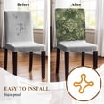 thumbnail image 5 of Green Light Yellow Boho Chair Covers Set of 1 Ethnic Oriental Floral Chair Back Covers Stretch Removable Washable Slipcovers Protector for Dining Room Kitchen Party Decor, 5 of 5