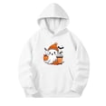 thumbnail image 3 of DJDLJWCJ Big Girls Halloween Hoodie Loose Fit Long Sleeve Pullover Stretch Soft Casual Tops White Size 9, 3 of 10