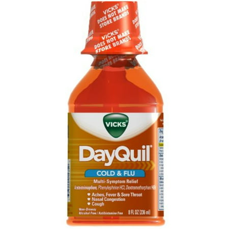 Vicks Dayquil Rhume et grippe secours liquide, 8 oz