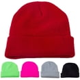 thumbnail image 1 of Chic Girl Winter Fall Solid Color Cuffed Woolen Yarn Knitted Warm Hat Cap Beanie, 1 of 8