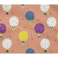 thumbnail image 5 of oneOone Cotton Flex Orange Fabric Hot Air Balloon,Clouds & Rocket Transport Quilting Supplies Print Sewing Fabric By The Yard 40 Inch Wide, 5 of 6