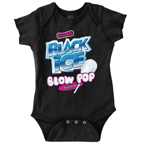 Blow Pop Black Ice Retro Candy Romper Boys or Girls Infant Baby Brisco Brands 12M