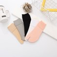 thumbnail image 6 of OUNONA 3 Pairs Toe Socks Summer Thin Style Color Middle Stockings Slipper Socks Flop Socks for Women and Men (Black + Grey + Skin Color), 6 of 6