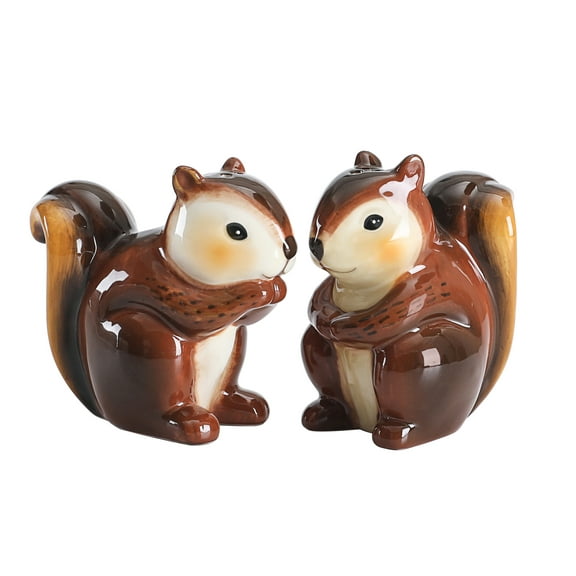Bico Squirrel Salt & Pepper Shaker Set, Handpainted, Dishwasher Safe
