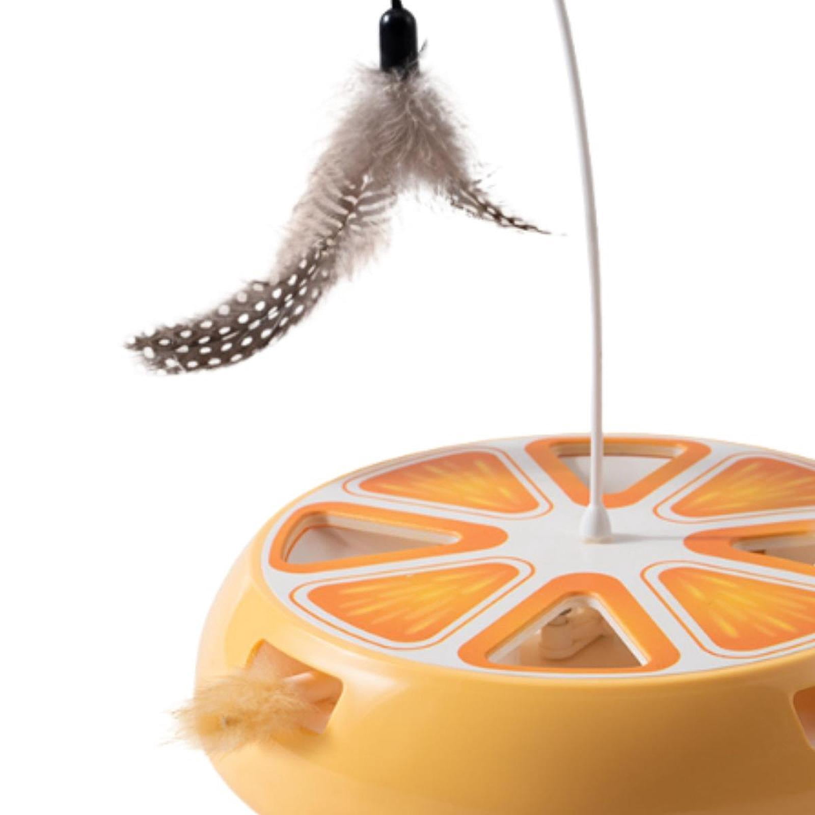 YWMJZEU Automatic Teaser Interactive Cat Toy Interaction Pet Supplies Playing Electronic Yellow