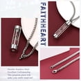thumbnail image 2 of FaithHeart Hourglass Cremation Necklace for Men Women Stainless Steel Urn Ash Holder Perfume Pill Funnel Keepsake Pendant Jewelry Gift for Bithday Christmas, 2 of 8