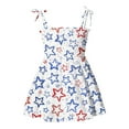 thumbnail image 2 of Quealent Independence Day for Girls Dress Fourth of July Kids Outfits Girls American Flag Stars Stripes Midi Tank Dress White,9-10 Years, 2 of 4