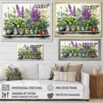 thumbnail image 4 of Designart "violet Green Herbs Herbal Haven" Floral Floater Framed Wall Art Print, 4 of 7