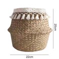 thumbnail image 2 of Paja Tejida Natural Cesta De Almacenamiento Tejida Plegable Cesta De Paja Para Plantas matsuzay HA040122-02, 2 of 6