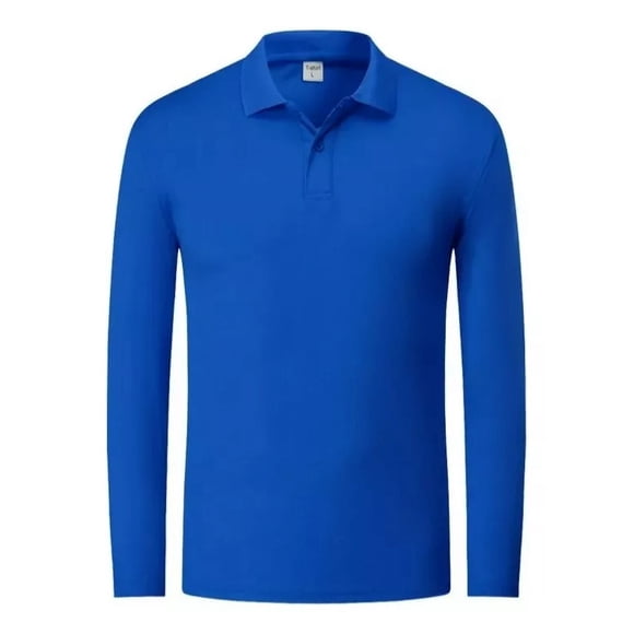 Playera Larga Moda Casual Para Hombre Color Sólido Tipo Polo