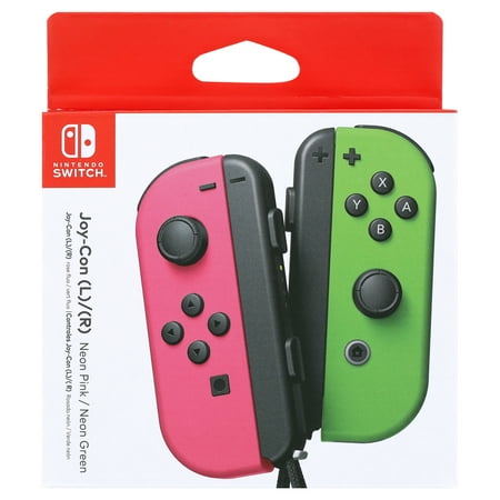 Nintendo Switch Joy-Con Pair, Neon Pink and Neon Green