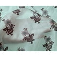 thumbnail image 4 of oneOone Silk Tabby Fabric Leaves & Floral Block Print Fabric BTY 42 Inch Wide, 4 of 5