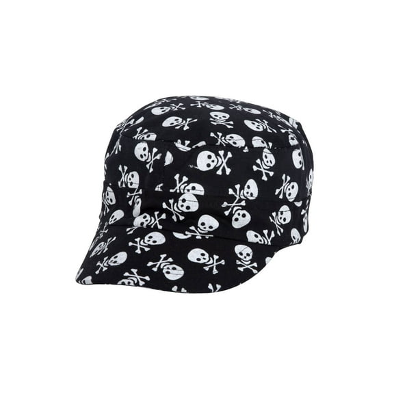 Skull and Crossbones Black Cadet Cap
