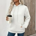 thumbnail image 2 of 2025 Fashion Sweatshirt for Women Fall Winter Warm Hoodies Sweatshirts Dressy Cotton Jacquard Pullover Hooded Shirts Loose Comfy Long Sleeve Drawstring Hoodie Sweater with Pocket, 2 of 8