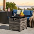 thumbnail image 7 of GLINTEX 29 Inch Propane Rattan Firepit Table with Lava Rocks and Protective Cover, Fire Pit Tab, Grayle, 7 of 7