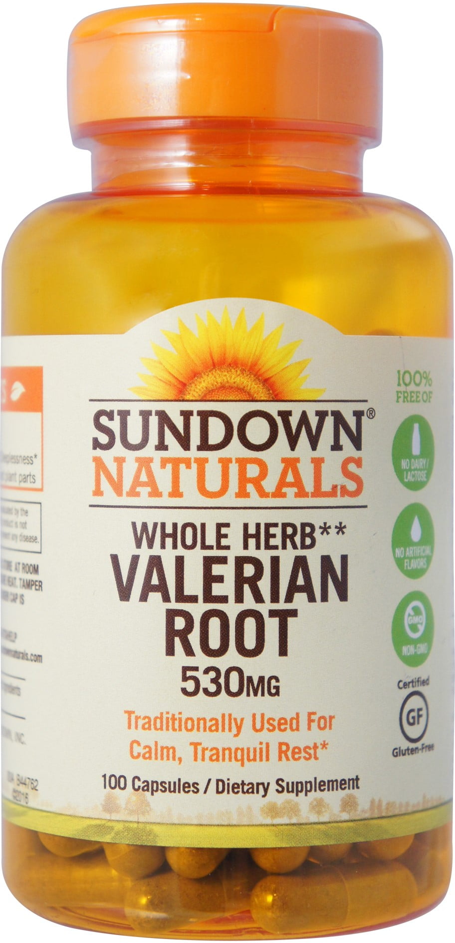 2 Pack Sundown Valerian Root 530 mg Capsules 100 Capsules Walmart
