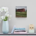thumbnail image 6 of U R There Photography Birch Road Red Rustic Farmhouse Acrylic Analog Wall Clock, 6 of 6