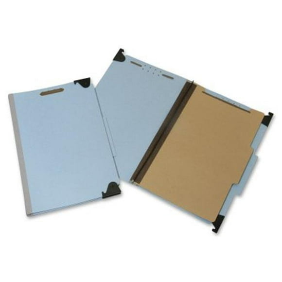 753001 Legal Size Hanging File Folder - 4 Section, Light Blue
