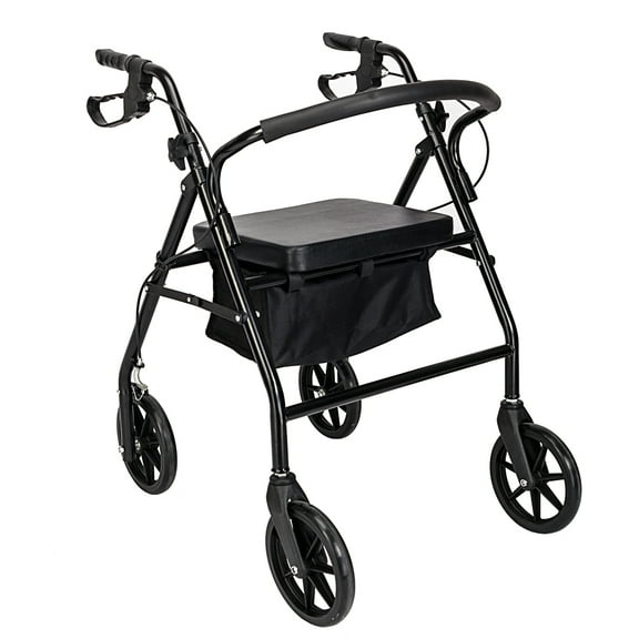 Zimtown Rollator Walker with Seat, Medical Walker, with 8-inch Wheels Supports up to 286 lbs