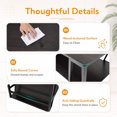 thumbnail image 5 of 2 Tier Rectangle Coffee Table with Storage Shelf and Compartment, Industrial Accent Table for Living Room,Brown, 5 of 8