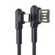 thumbnail image 2 of Essager codo cable de carga tipo c cable trenzado de transmisión de datos de teléfono móvil con indicador LED, negro, 2 m Advancent EL5314-02, 2 of 2