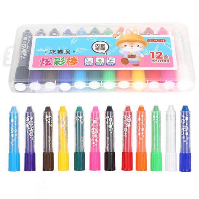 Colorful Water-Soluble Crayon, Convenient Silky Crayon, Plastic For Paper Poster Mirror Glass
