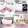 thumbnail image 4 of 2-Piece Kitchen Rugs Set Non-Slip Mats Carpet Floor for Kitchen, Bathroom (19.7"x27.6" & 19.7"x47.2") Cherry Pattern with Bows, 4 of 7