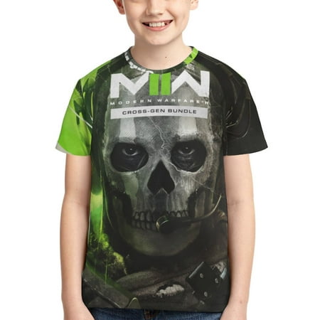 Call Of Duty Modern Warfare Teen T Shirts Unisex Crewneck Short Sleeve T-Shirt Tees Top For Boys Girls Youth Kids Medium